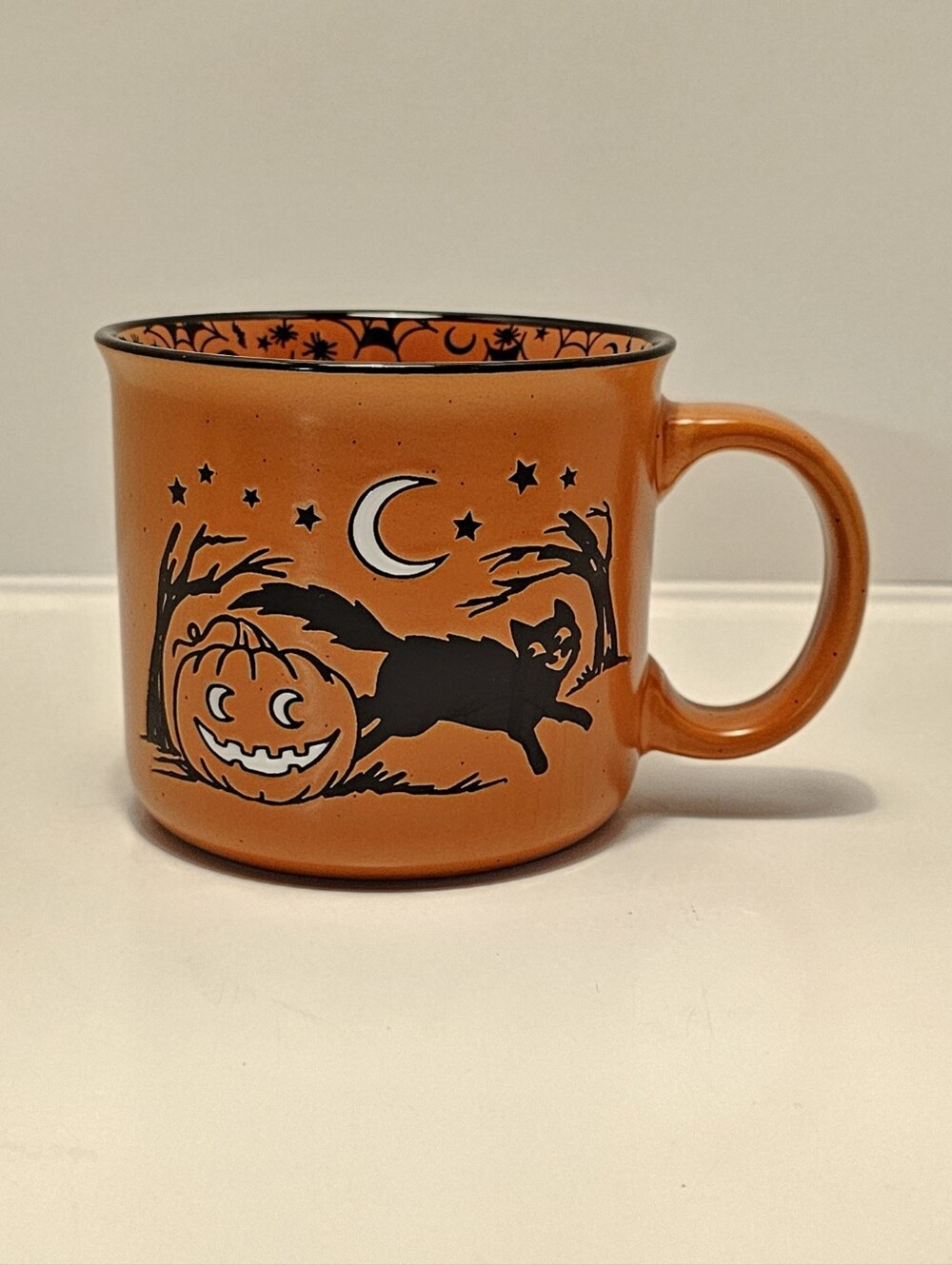Cobwebs & Cauldrons Black Cat Jack O'Lantern Mug